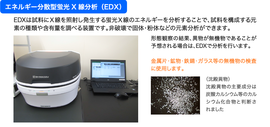 エネルギー分散型蛍光X線分析（EDX）